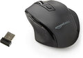 Basics Computer Mouse Wireless, Ergonomic, 2.4 GHz Optical